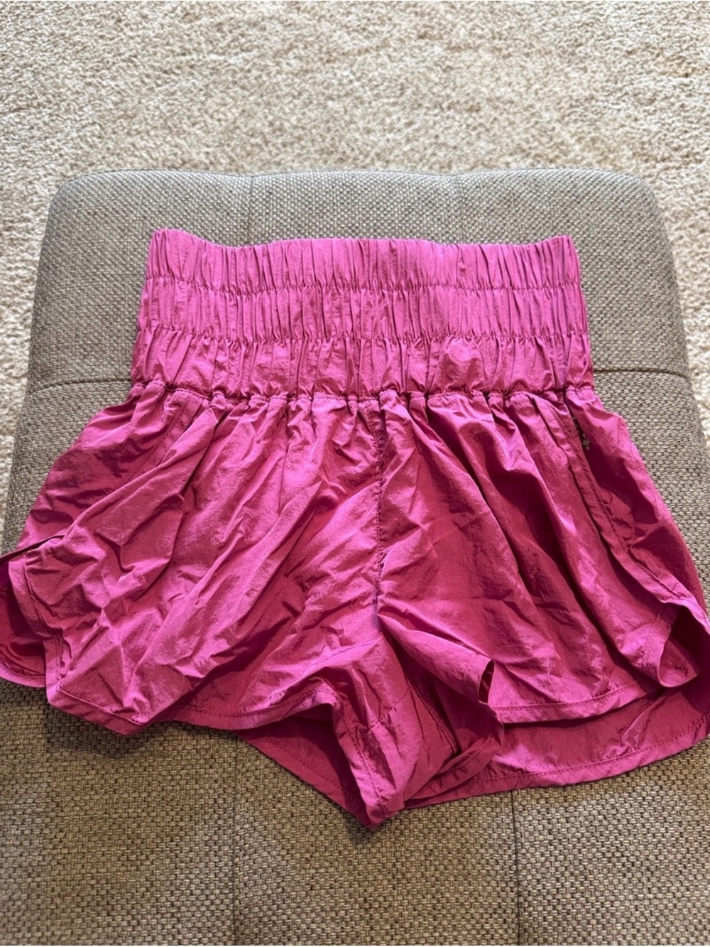 FP Movement by Free People Hot Pink Smocked Waist Athletic Shorts